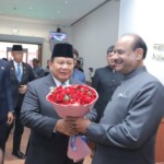 President Prabowo Subianto of Indonesia along with his delegation visited the new parliament building. (Courtesy: @MEAIndia via X)
