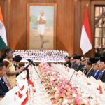 President Droupadi Murmu hosted a banquet in honour of Indonesian President Prabowo Subianto at Rashtrapati Bhavan. (Courtesy: @rashtrapatibhvn via X)