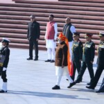 PM Narendra Modi laid wreath at the National War Memorial.