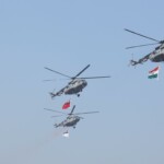 Indian Air Force aircraft fly past during the Republic Day parade