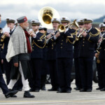 French President Emmanuel Macron and Indian Prime Minister Narendra Modi attend a departure ceremony at Marseille Provence airport in Marignane as part of a visit in Marseille, France, February 12, 2025. REUTERS/Christian Hartmann/Pool