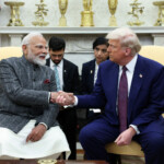 U.S. President Donald Trump and Indian Prime Minister Narendra Modi shake hands, at the White House in Washington, D.C., U.S., February 13, 2025. REUTERS/Kevin Lamarque