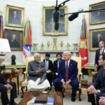 U.S. President Donald Trump meets with Indian Prime Minister Narendra Modi at the White House in Washington, D.C., U.S., February 13, 2025. REUTERS/Kevin Lamarque