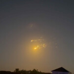 A view shows debris streaking through the sky, after SpaceX's Starship spacecraft tumbled and exploded in space, in Big Sampson Kay, Bahamas, March 6, 2025, in this screen grab obtained from social media video. @_ericloosen_/via REUTERS