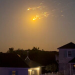 A view shows debris streaking through the sky, after SpaceX's Starship spacecraft tumbled and exploded in space, in Big Sampson Kay, Bahamas, March 6, 2025, in this screen grab obtained from social media video. @_ericloosen_/via REUTERS
