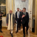 PM Narendra Modi interacts with French President Emmanuel Macron and US Vice President JD Vance