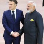 Prime Minister Narendra Modi and French President Emmanuel Macron at the Artificial Intelligence Action Summit