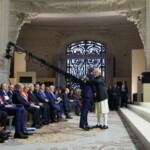 Prime Minister Narendra Modi and French President Emmanuel Macron at the Artificial Intelligence Action Summit