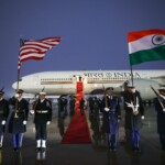 PM Narendra Modi arrives on an official working visit to Washington D.C., USA.