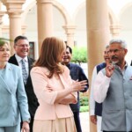 EAM S Jaishankar participated in the 2nd India - EU Trade and Technology Council meeting along with cabinet ministers Piyush Goyal and Ashwini Vaishnaw.