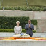 European Commission President Ursula von der Leyen paid homage to Mahatma Gandhi at Rajghat.