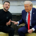 U.S. President Donald Trump meets with Ukrainian President Volodymyr Zelenskyy at the White House in Washington, D.C., U.S., February 28, 2025. REUTERS/Brian Snyder