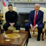 U.S. President Donald Trump meets with Ukrainian President Volodymyr Zelenskyy at the White House in Washington, D.C., U.S., February 28, 2025. REUTERS/Brian Snyder TPX IMAGES OF THE DAY