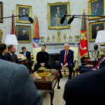 U.S. President Donald Trump meets with Ukrainian President Volodymyr Zelenskyy at the White House in Washington, D.C., U.S., February 28, 2025. REUTERS/Brian Snyder
