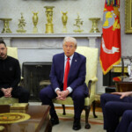 U.S. President Donald Trump meets with Ukrainian President Volodymyr Zelenskyy at the White House in Washington, D.C., U.S., February 28, 2025. REUTERS/Brian Snyder