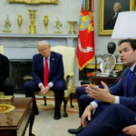 U.S. Secretary of State Marco Rubio speaks as U.S. President Donald Trump meets with Ukrainian President Volodymyr Zelenskyy at the White House in Washington, D.C., U.S., February 28, 2025. REUTERS/Brian Snyder