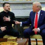 U.S. President Donald Trump meets with Ukrainian President Volodymyr Zelenskyy at the White House in Washington, D.C., U.S., February 28, 2025. REUTERS/Brian Snyder