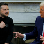 U.S. President Donald Trump meets with Ukrainian President Volodymyr Zelenskyy at the White House in Washington, D.C., U.S., February 28, 2025. REUTERS/Brian Snyder