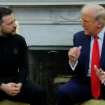 U.S. President Donald Trump meets with Ukrainian President Volodymyr Zelenskyy at the White House in Washington, D.C., U.S., February 28, 2025. REUTERS/Brian Snyder