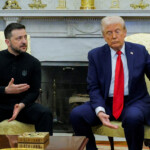 U.S. President Donald Trump meets with Ukrainian President Volodymyr Zelenskyy at the White House in Washington, D.C., U.S., February 28, 2025. REUTERS/Brian Snyder