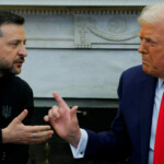U.S. President Donald Trump meets with Ukrainian President Volodymyr Zelenskyy at the White House in Washington, D.C., U.S., February 28, 2025. REUTERS/Brian Snyder