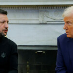 U.S. President Donald Trump meets with Ukrainian President Volodymyr Zelenskyy at the White House in Washington, D.C., U.S., February 28, 2025. REUTERS/Brian Snyder