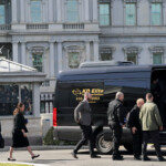 The Ukrainian delegation leaves after a press conference with Ukrainian President Volodymyr Zelenskyy and U.S. President Donald Trump was canceled following their Oval Office meeting at the White House in Washington, D.C., U.S., February 28, 2025. REUTERS/Nathan Howard
