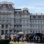 The Ukrainian delegation leaves after a press conference with Ukrainian President Volodymyr Zelenskyy and U.S. President Donald Trump was canceled following their Oval Office meeting at the White House in Washington, D.C., U.S., February 28, 2025. REUTERS/Nathan Howard