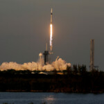 SpaceX's Falcon 9 rocket lifts off, carrying NASA's Crew-10 astronauts to the International Space Station at the Kennedy Space Center in Cape Canaveral, Florida, U.S., March 14, 2025. REUTERS/Joe Skipper