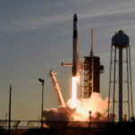 A SpaceX Falcon 9 rocket carrying a crew of four lifts off from Launch Complex 39-A on its way to the International Space Station in Cape Canaveral, Florida, U.S., March 14, 2025. REUTERS/Steve Nesius