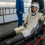 NASA astronaut Suni Williams is helped out of a SpaceX Dragon spacecraft onboard the SpaceX recovery ship MEGAN after she, NASA astronaut Nick Hague, and Butch Wilmore, and Roscosmos cosmonaut Aleksandr Gorbunov landed in the water off the coast of Tallahassee, Florida, Tuesday, March 18, 2025. NASA/Keegan Barber/ Handout via REUTERS