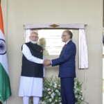 PM Narendra Modi & PM Dr Navin Ramgoolam jointly inaugurated the India-assisted Civil Service College in Reduit, Mauritius