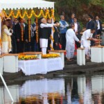 PM Narendra Modi offered prayers at the revered Ganga Talao in Mauritius, and immersed the holy water from the Triveni Sangam at the Mahakumbh Mela in Prayagraj