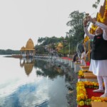 PM Narendra Modi offered prayers at the revered Ganga Talao in Mauritius, and immersed the holy water from the Triveni Sangam at the Mahakumbh Mela in Prayagraj