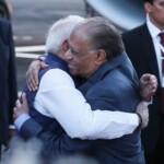 PM Narendra Modi arrives in Mauritius. He was received PM Navin Ramgoolam at the airport.