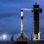 Falcon 9 and Dragon rolled out to the pad at 39A in Florida. (Source: @SpaceX via X)