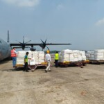 First tranche of humanitarian aid from India reached the Yangon Airport in Myanmar. (Source: MEA)
