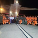 A C130 flight with 80 member NDRF search and rescue team has landed in Nay Pyi Taw. (Source: MEA)