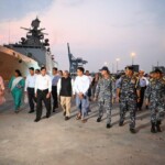 50 tonnes HADR relief material carried by INS Satpura & INS Savitri handed over by Amb Abhay Thakur at Yangon.