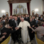 FILE PHOTO: Pope Francis leaves at the end of a ceremony at the Chaldean Catholic Church of St. Simon Bar Sabbae in Tbilisi, Georgia, September 30, 2016. Osservatore Romano/Vatican Media/Handout via REUTERS/File Photo ATTENTION EDITORS - THIS IMAGE WAS PROVIDED BY A THIRD PARTY. EDITORIAL USE ONLY.
