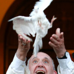 FILE PHOTO: Pope Francis releases a dove at the end of a visit to the Chaldean Catholic Church of St. Simon Bar Sabbae in Tbilisi, Georgia, September 30, 2016. REUTERS/Alessandro Bianchi/File Photo