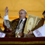 FILE PHOTO: Newly elected Pope Francis, Cardinal Jorge Mario Bergoglio of Argentina, appears on the balcony of St. Peter's Basilica after being elected by the conclave of cardinals at the Vatican, March 13, 2013. REUTERS/Dylan Martinez/File Photo
