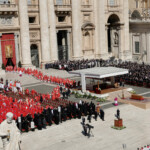 Clergy members attend Pope Francis' funeral Mass, at the Vatican, April 26, 2025. REUTERS/Remo Casilli