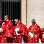 Cardinals attend the funeral Mass of Pope Francis in St. Peter's Square at the Vatican, April 26, 2025. REUTERS/Yara Nardi
