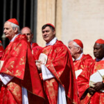 Cardinal Matteo Zuppi attends the funeral Mass of Pope Francis in St. Peter's Square at the Vatican, April 26, 2025. REUTERS/Yara Nardi
