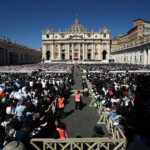 A general view of St. Peter's Square during the funeral Mass of Pope Francis at the Vatican, April 26, 2025. REUTERS/Guglielmo Mangiapane