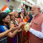 PM Narendra Modi
lands in Bangkok, Thailand.He was received by the Deputy PM & Minister of Transport Suriya Jungrungreangkit at the airport.