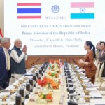 PM Narendra Modi held a productive meeting with Thailand PM Paetongtarn Shinawatra at the Government House in Bangkok.