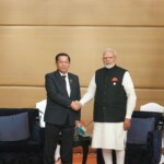 PM Narendra Modi met Senior General Min Aung Hlaing of Myanmar on the sidelines of the BIMSTEC Summit in Bangkok.