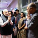 PM Narendra Modi lands in Colombo for a 2-day State Visit to Sri Lanka.